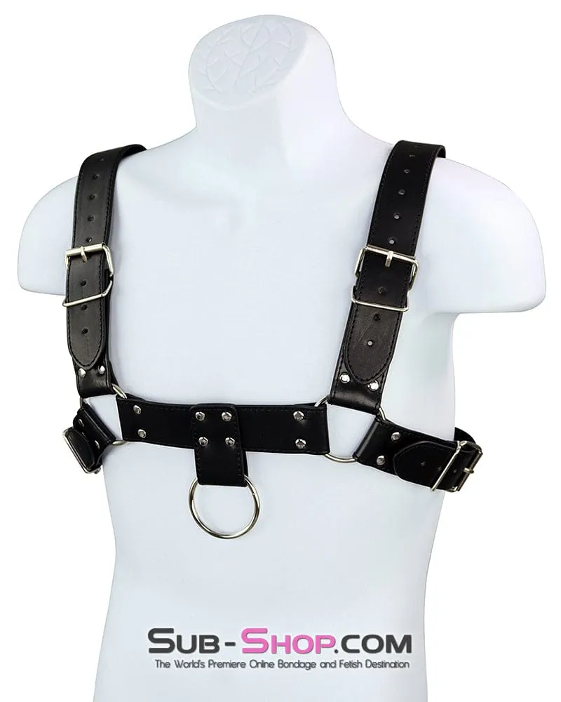 0389DL-SIS      Sissy Bondage Chest Harness with Front Lead Ring