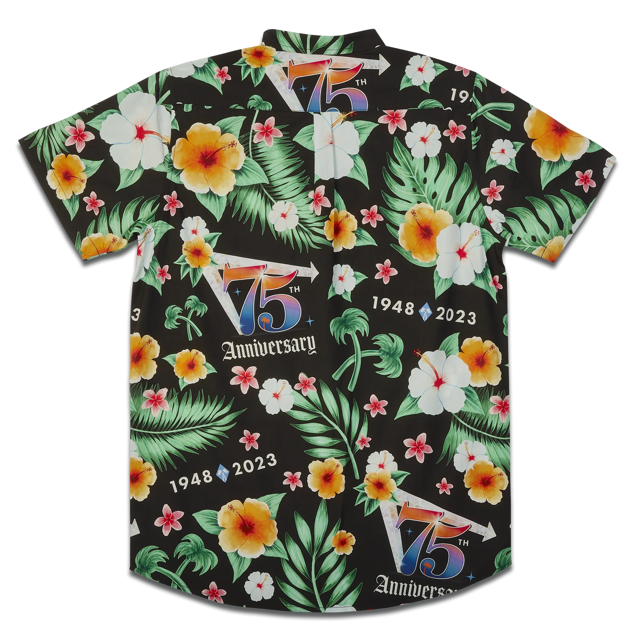 75th Anniversary Green & Black Hawaiian Shirt