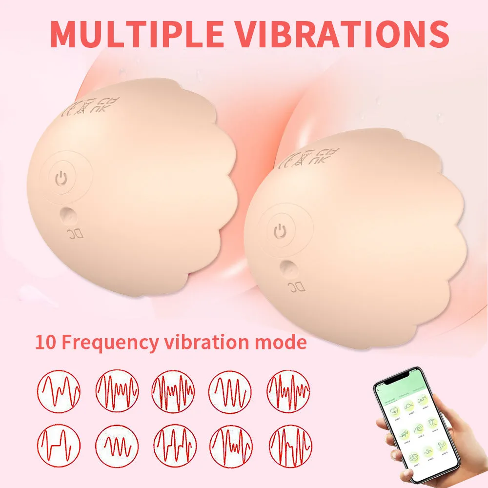 App Control Breast Massager - Silicone Expansion Cup Vibrating Nipple Pads Women Vibrator