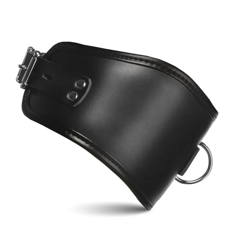 BDSM Collar Hard Stance Padded Locking Posture Bondage Collar