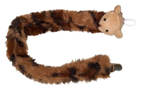 Bear Plush Ruffle Deluxe Pacifier Clip