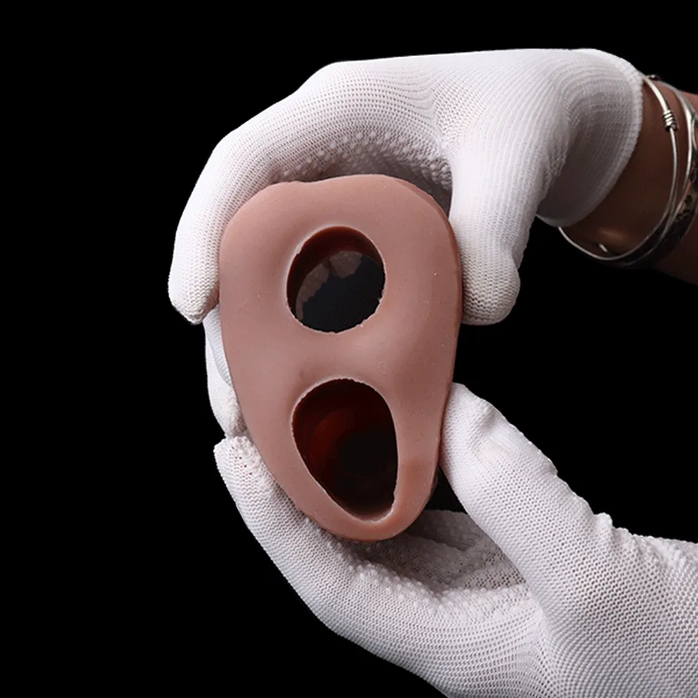 Big Thick Dildo Cock Sleeve Extender - Silicone Soft Lifelike Penis Condom Sex Toy for Men
