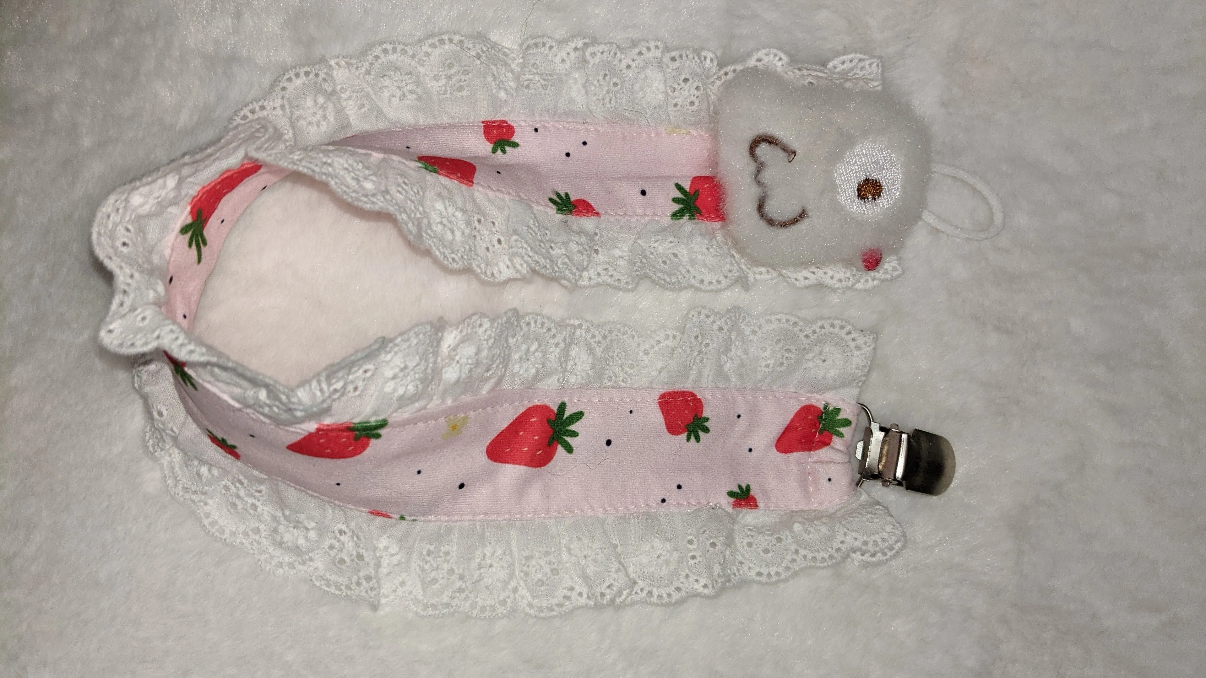Bird Plush Ruffle Deluxe Pacifier Clip