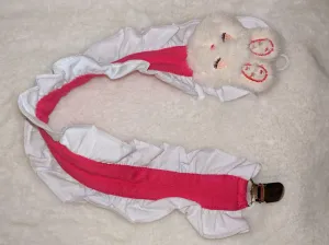 Bunny Plush Ruffle Deluxe Pacifier Clip