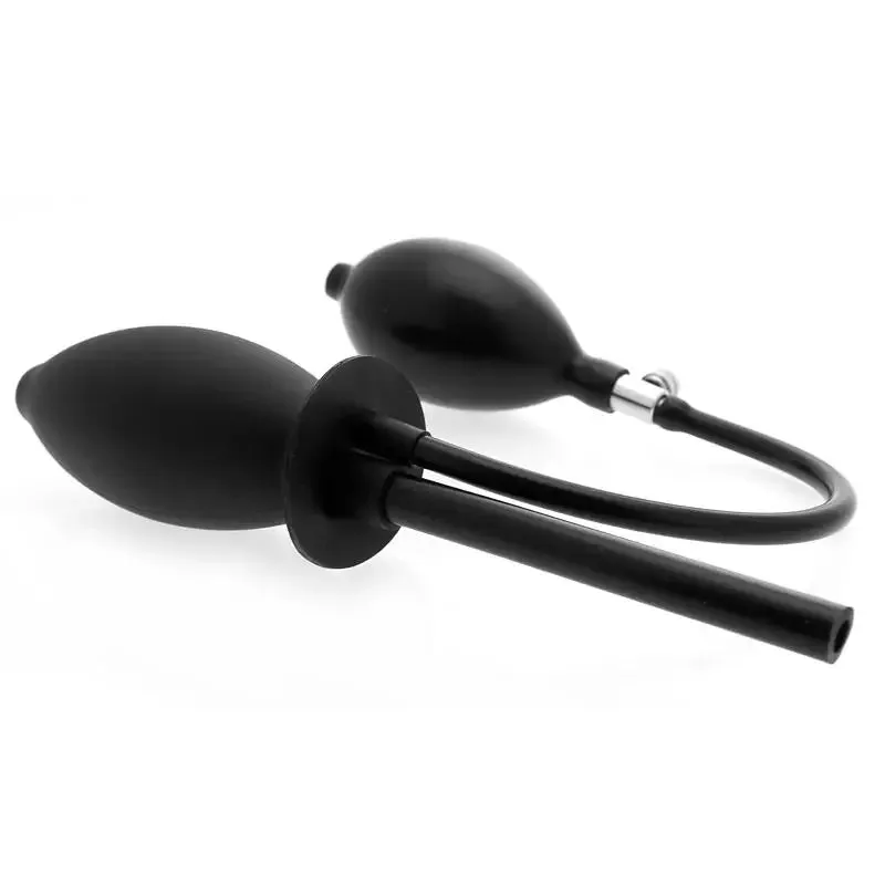 Clean Stream Classic Black Inflatable Anal Balloon Butt Plug Douche