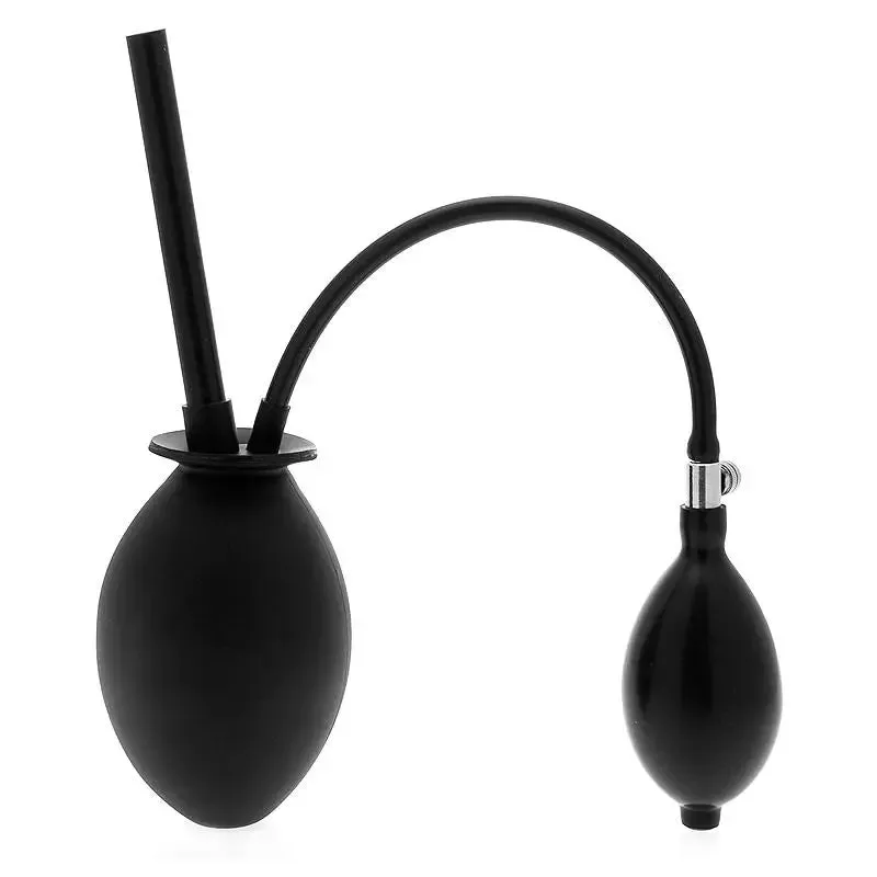 Clean Stream Classic Black Inflatable Anal Balloon Butt Plug Douche