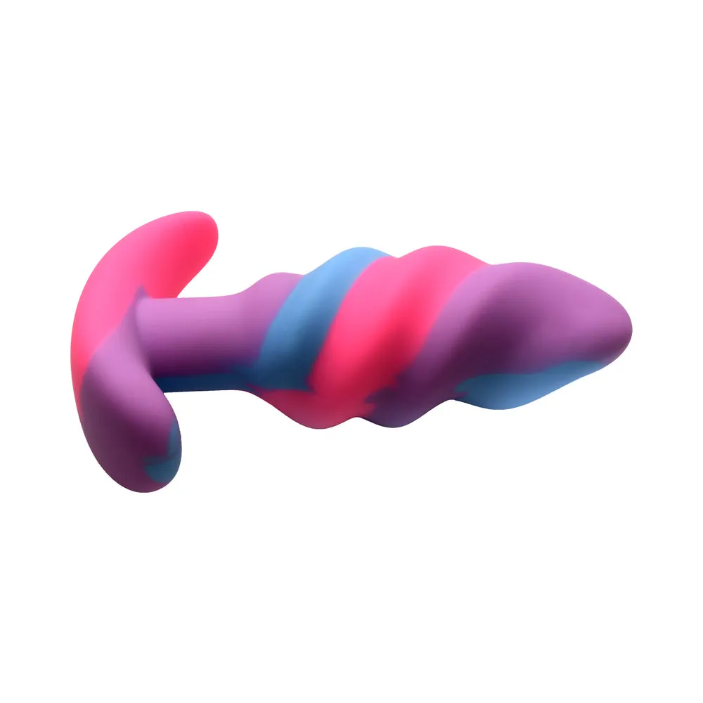 Creature Cocks Unicorn Swirl Silicone Butt Plug S