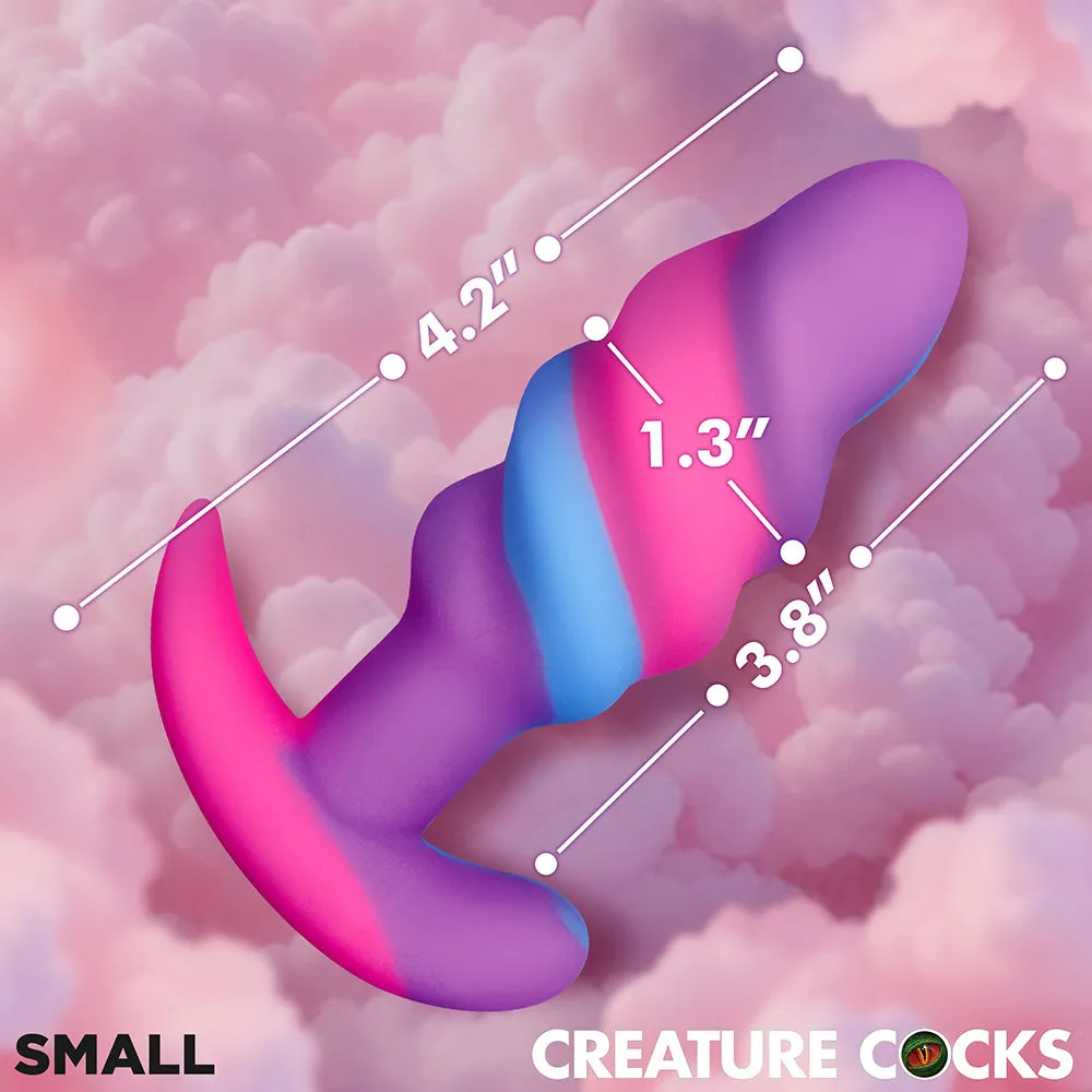 Creature Cocks Unicorn Swirl Silicone Butt Plug S