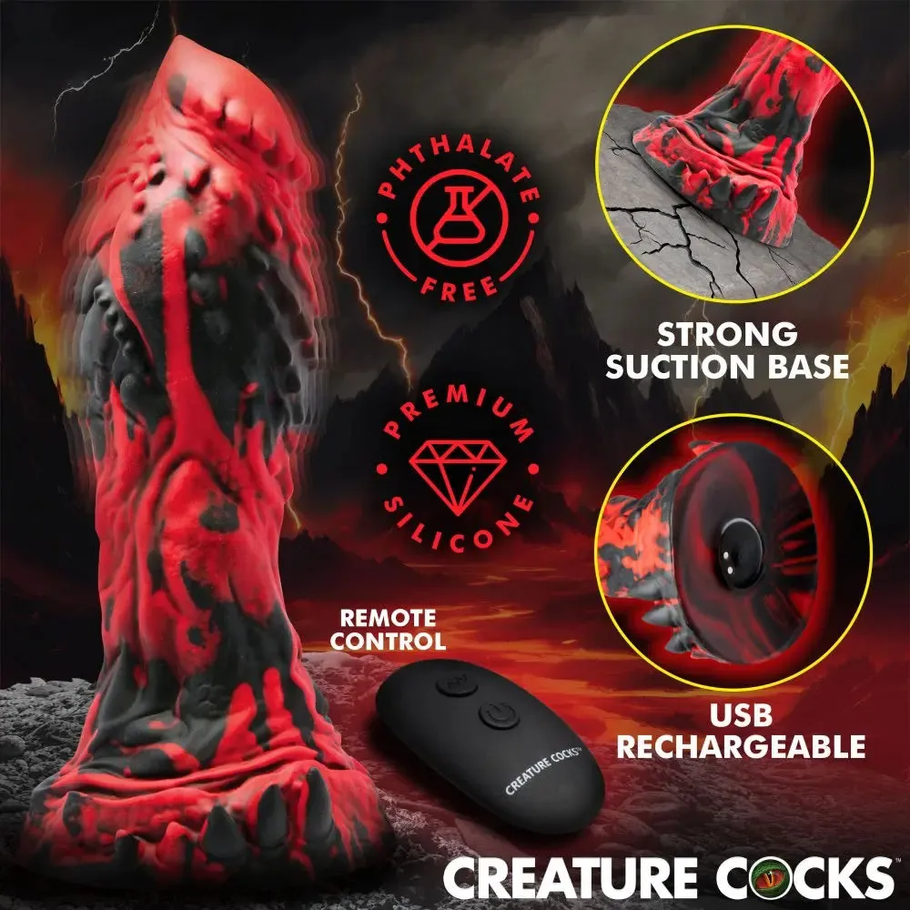 Demon Dildo Inferno Cock Vibrating Sex Toy Devil Dildo Silicone