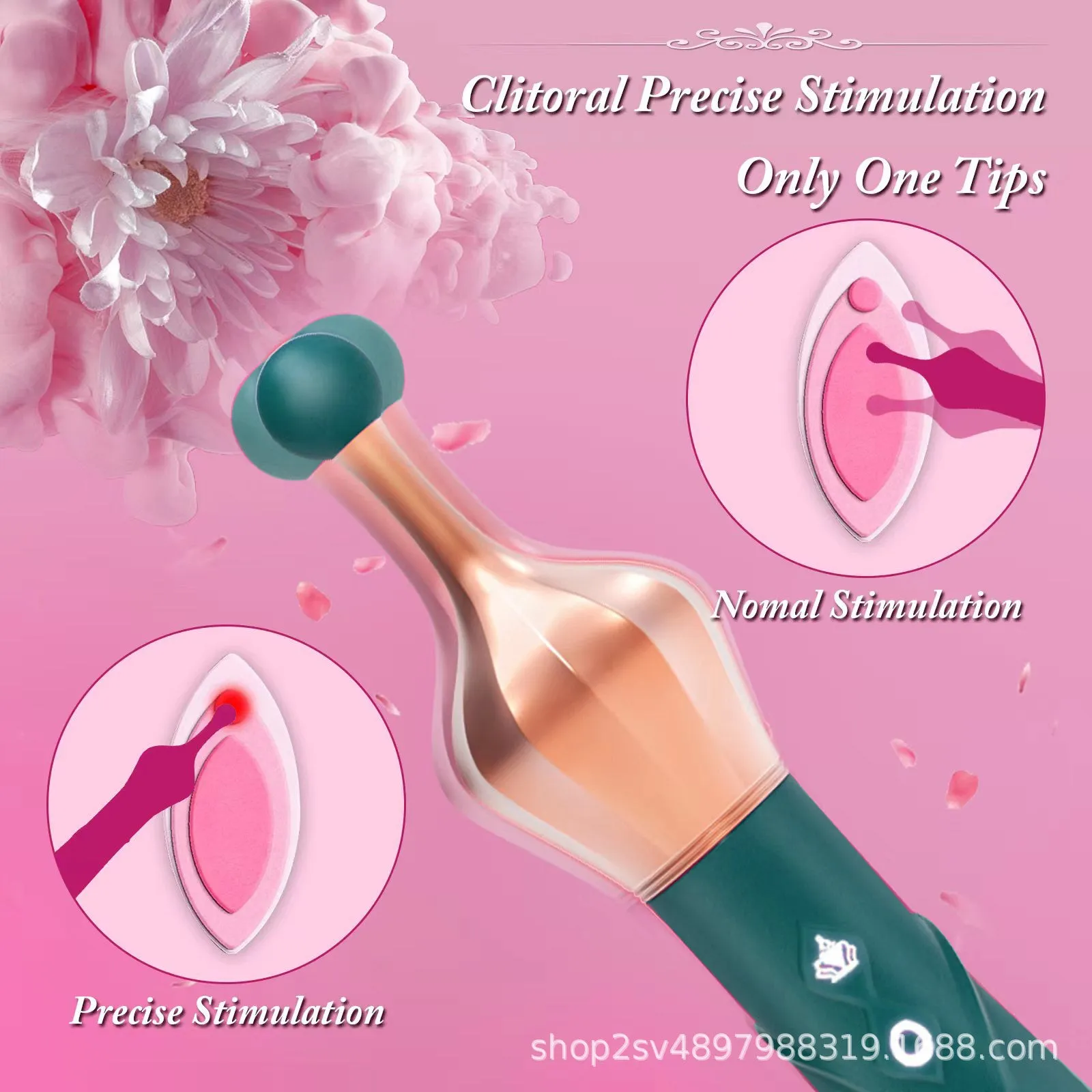 Double End G Spot Vibrator Clit Stimulator - Vibrating Makeup Pen Nipple Anal Sex Toy