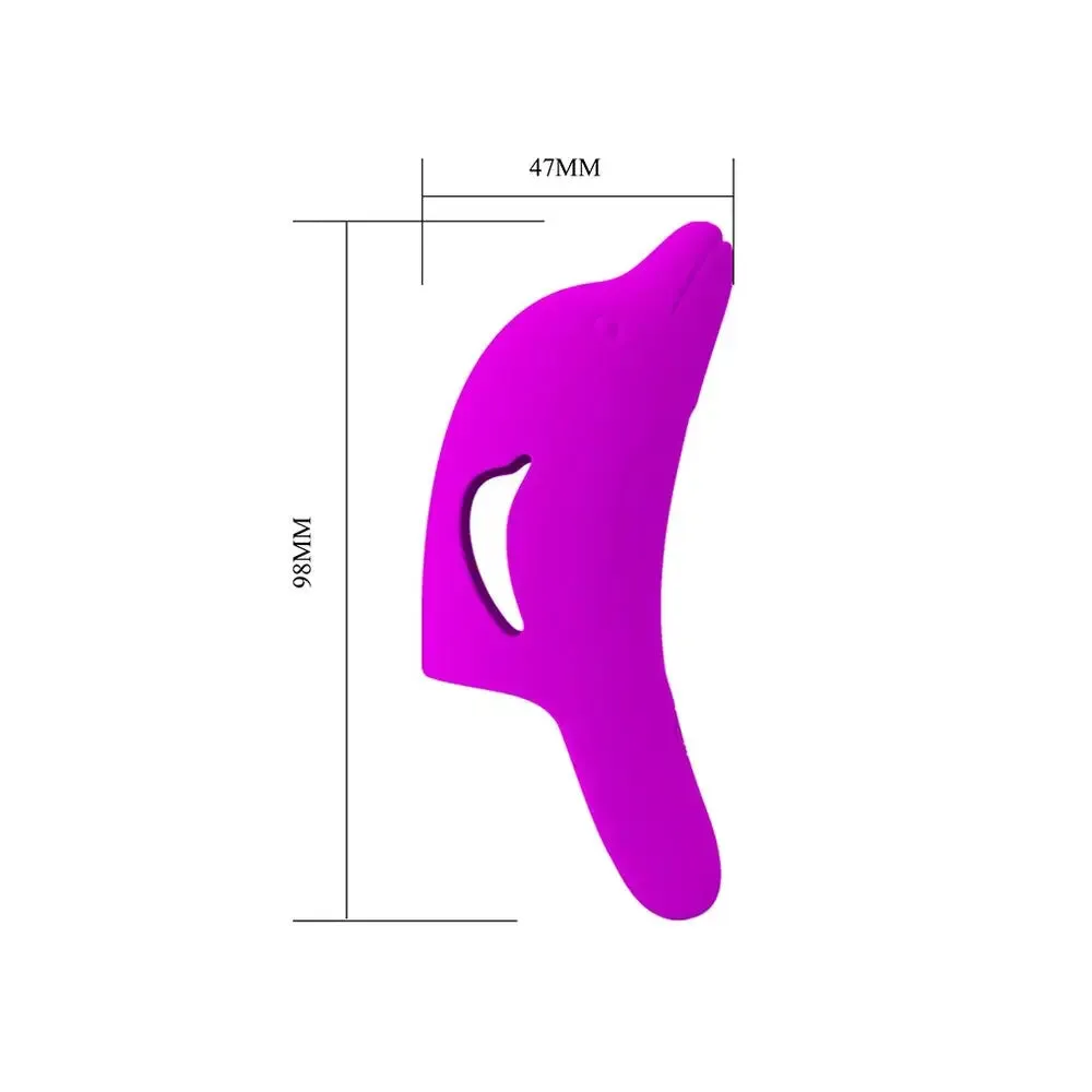 Dream Toys Silicone Purple Rechargeable Delphini Finger Vibrator
