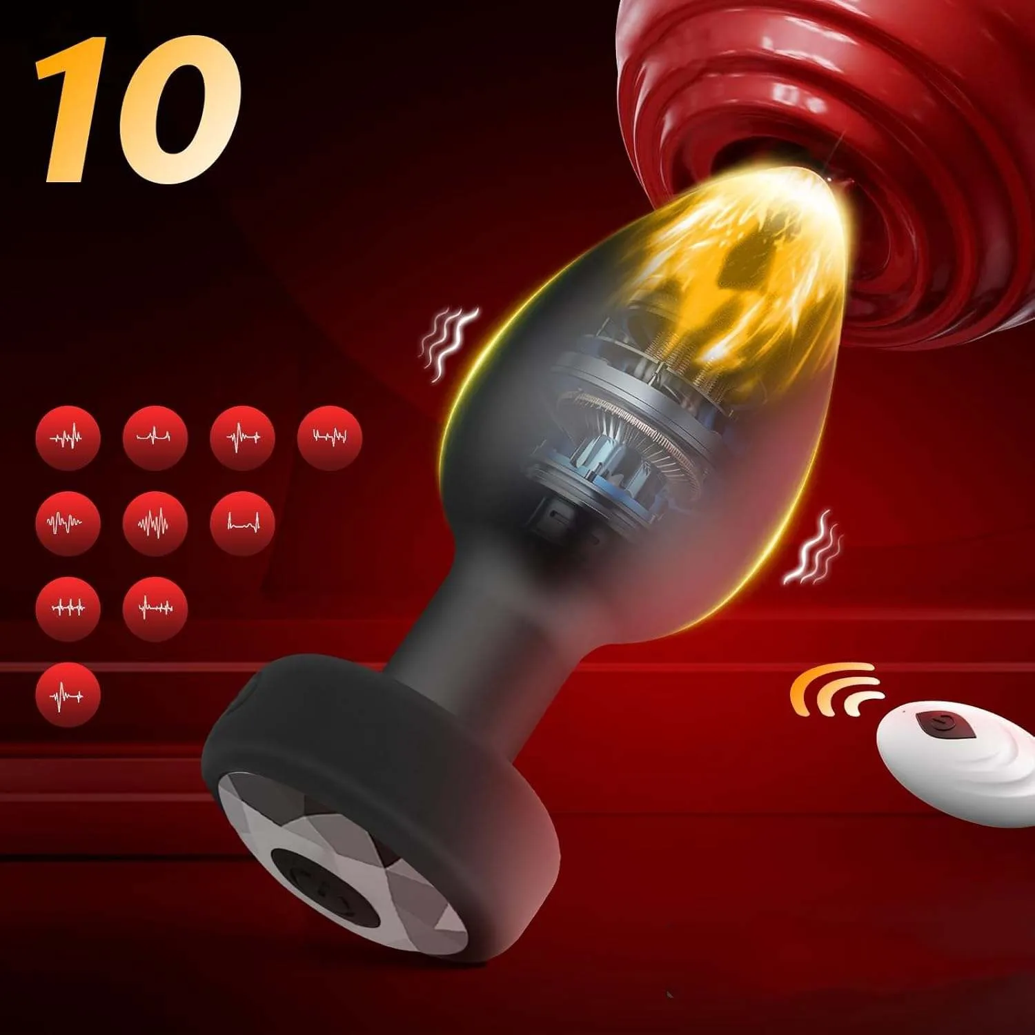 DrillMe - Diamond Anal Plug Vibrator And Prostate Massage for Female & Male