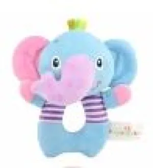 Elephant Blue Rattle Soother Teether