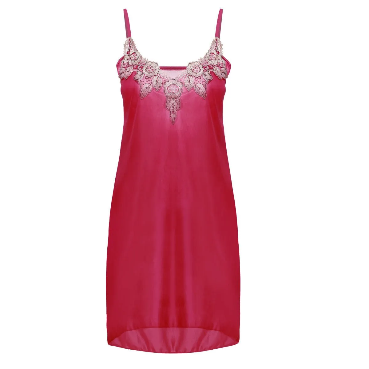 Embroidered Lace Ice Silk Camisole Nightgown 7188