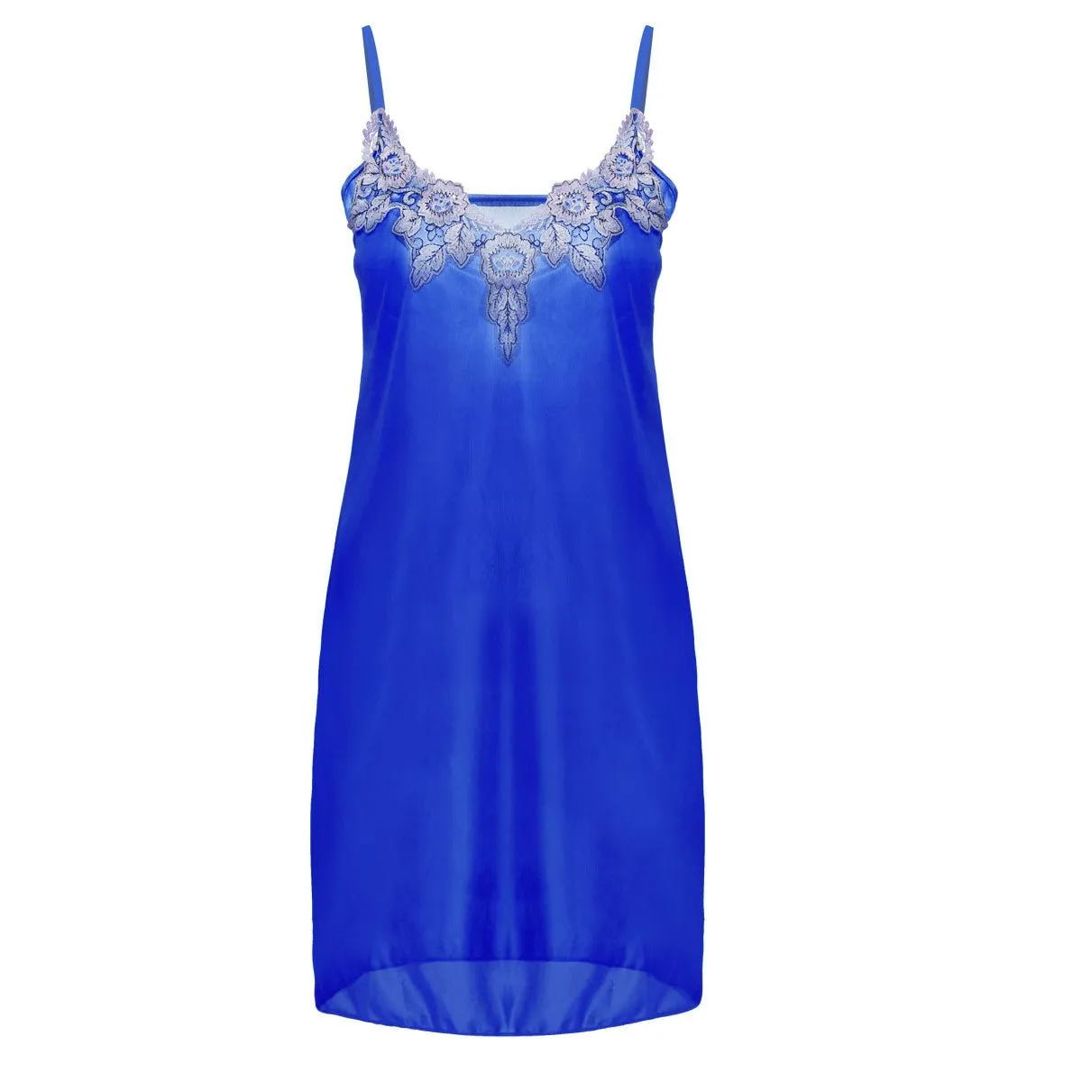 Embroidered Lace Ice Silk Camisole Nightgown 7188