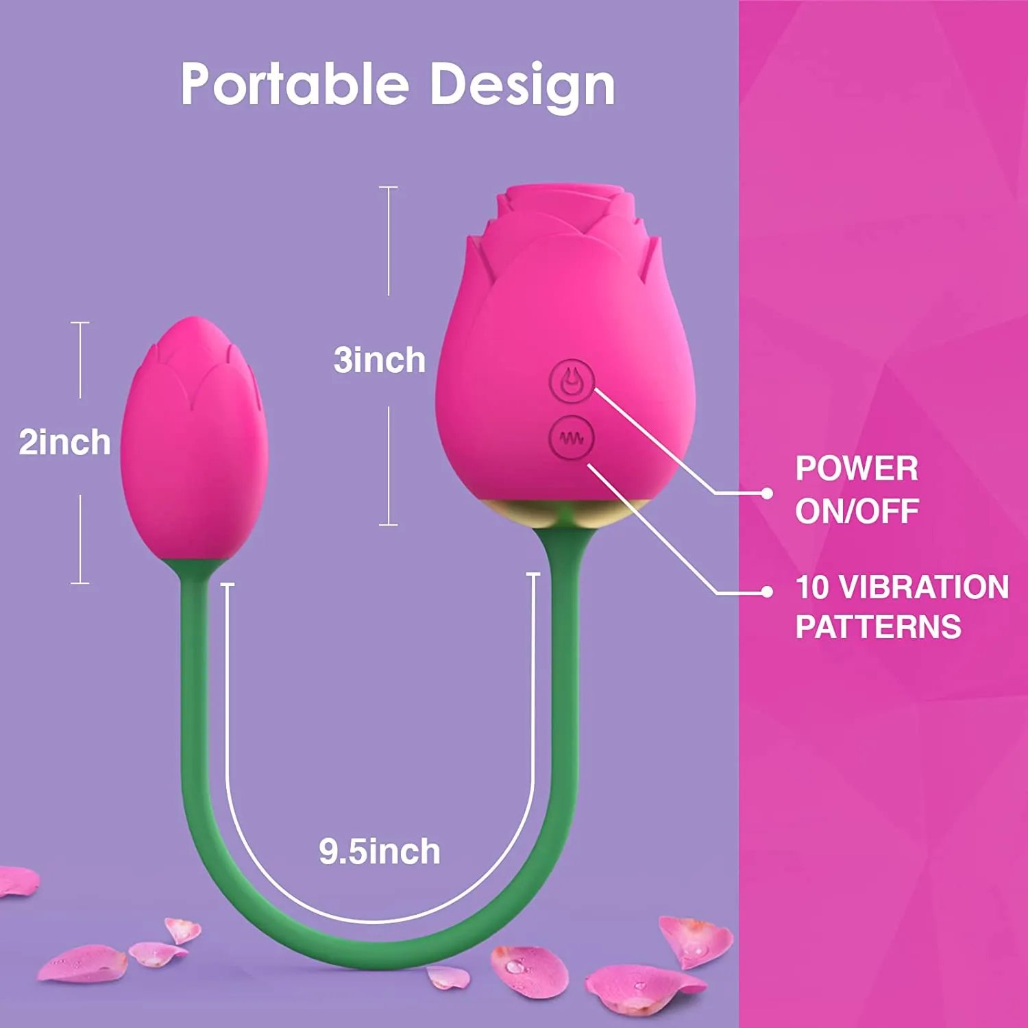 FairyRose | Super Quiet Rose Sucking Vibrator with Egg