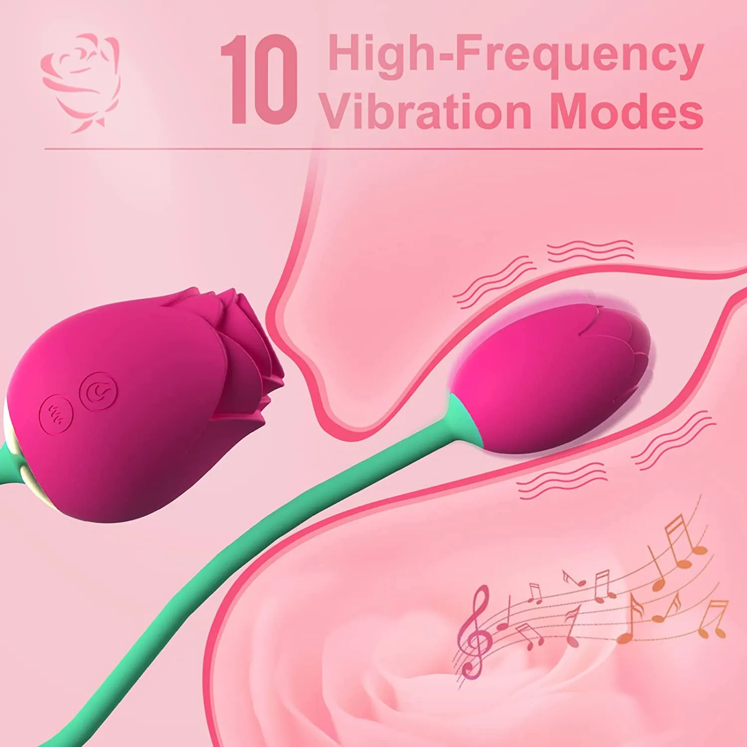 FairyRose | Super Quiet Rose Sucking Vibrator with Egg