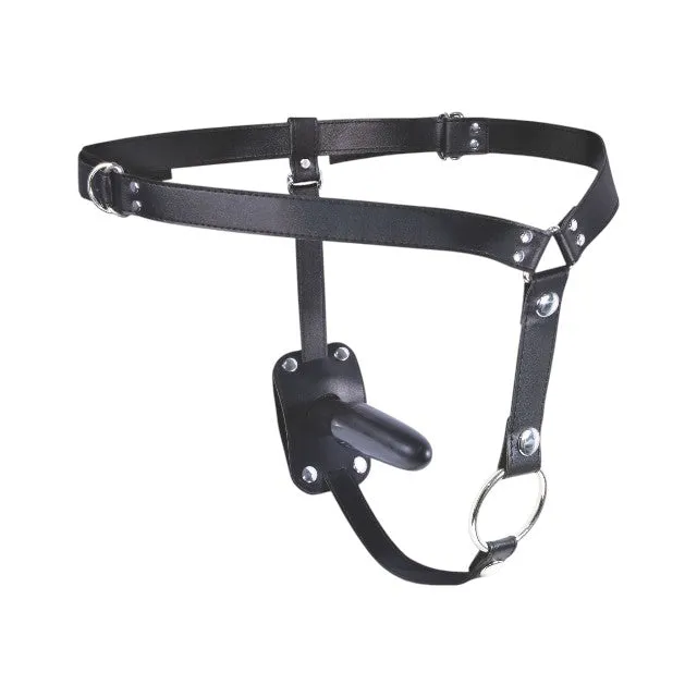 Ham X JOYRIDE Dual Delight Strap-On. cu inel pentru penis și plug anal detașabil. bretele ajustabile. negru