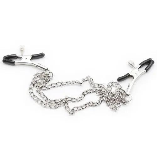 Intimate nipple clamps with triple chain