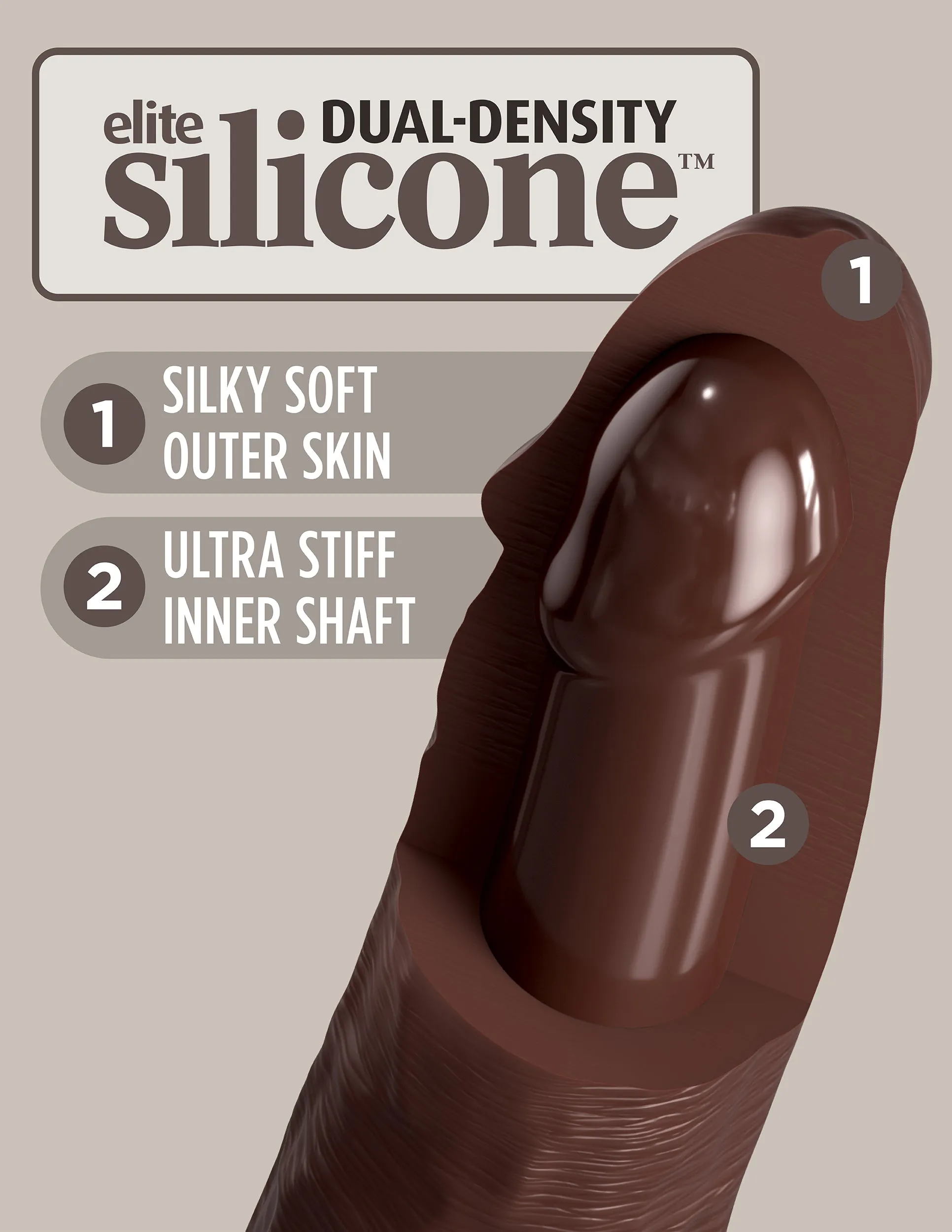 King Cock Elite 7 Silicone Dual Density Cock