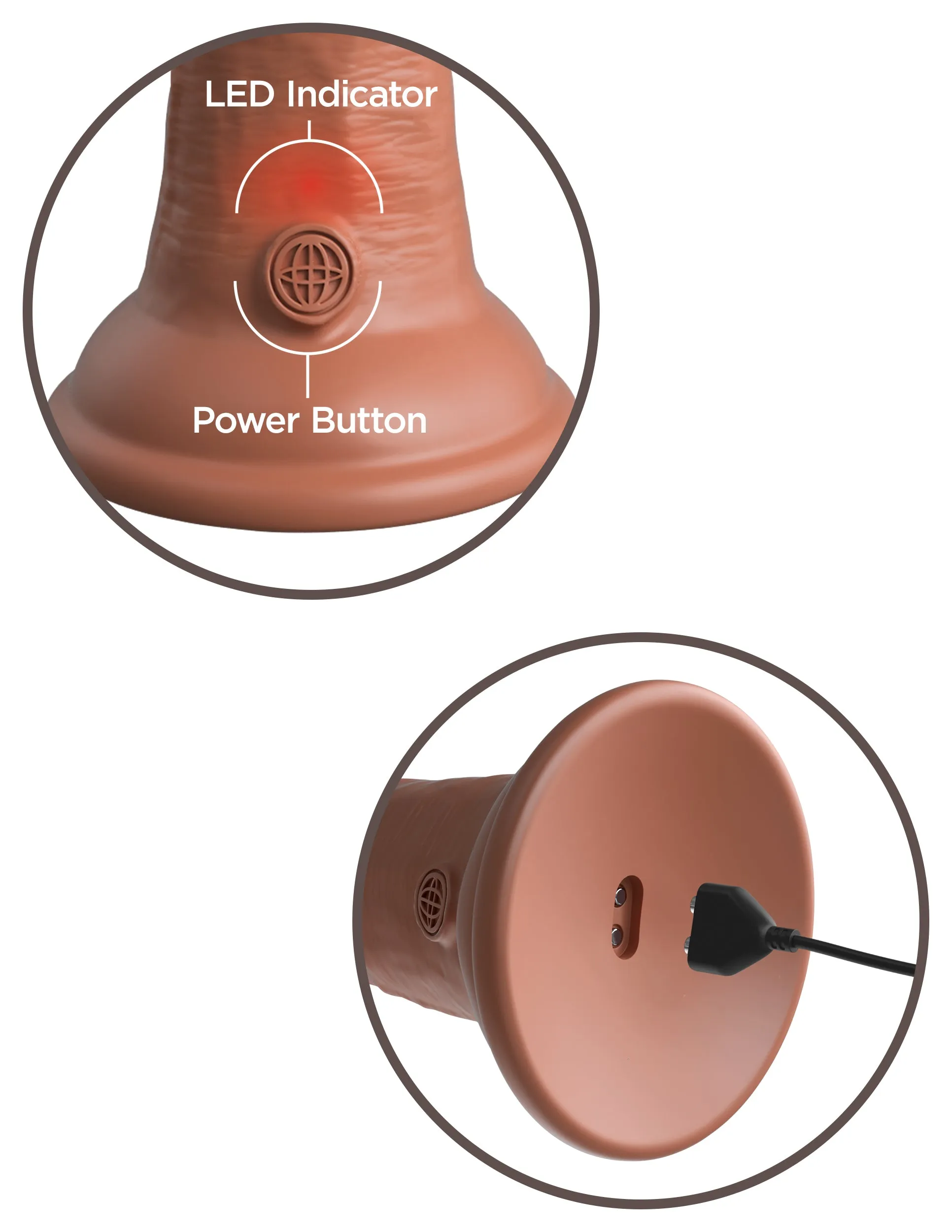 King Cock Elite 8 Vibrating Silicone Dual Density Cock