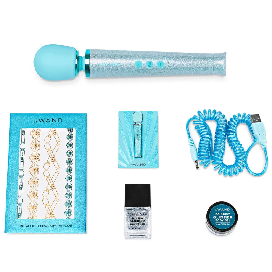Le Wand All That Glimmers Wand Vibrator - Blue