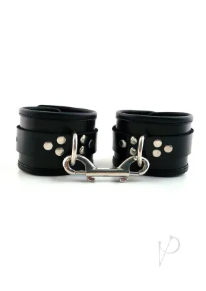Leather Ankle Cuffs Black