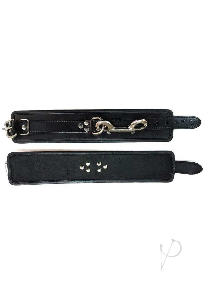 Leather Ankle Cuffs Black