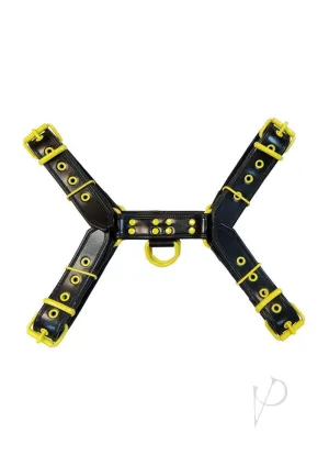 Leather O T Harness Blk/ylw Lg