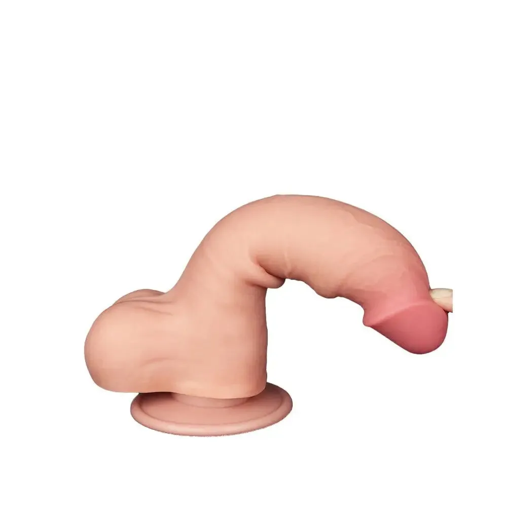 Lovetoy 8 Inches Sliding Easy Bend Skin Dildo