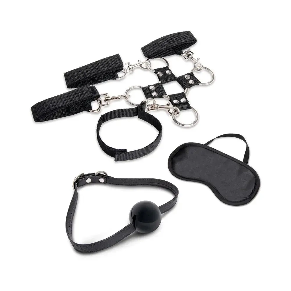 Lux Fetish Hogtie & Ball Gag 7-Piece BDSM Kit