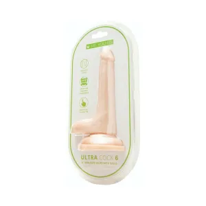 Me You Us Ultra Cock 6 in. Realistic Dual Density Dildo with Balls Vanilla