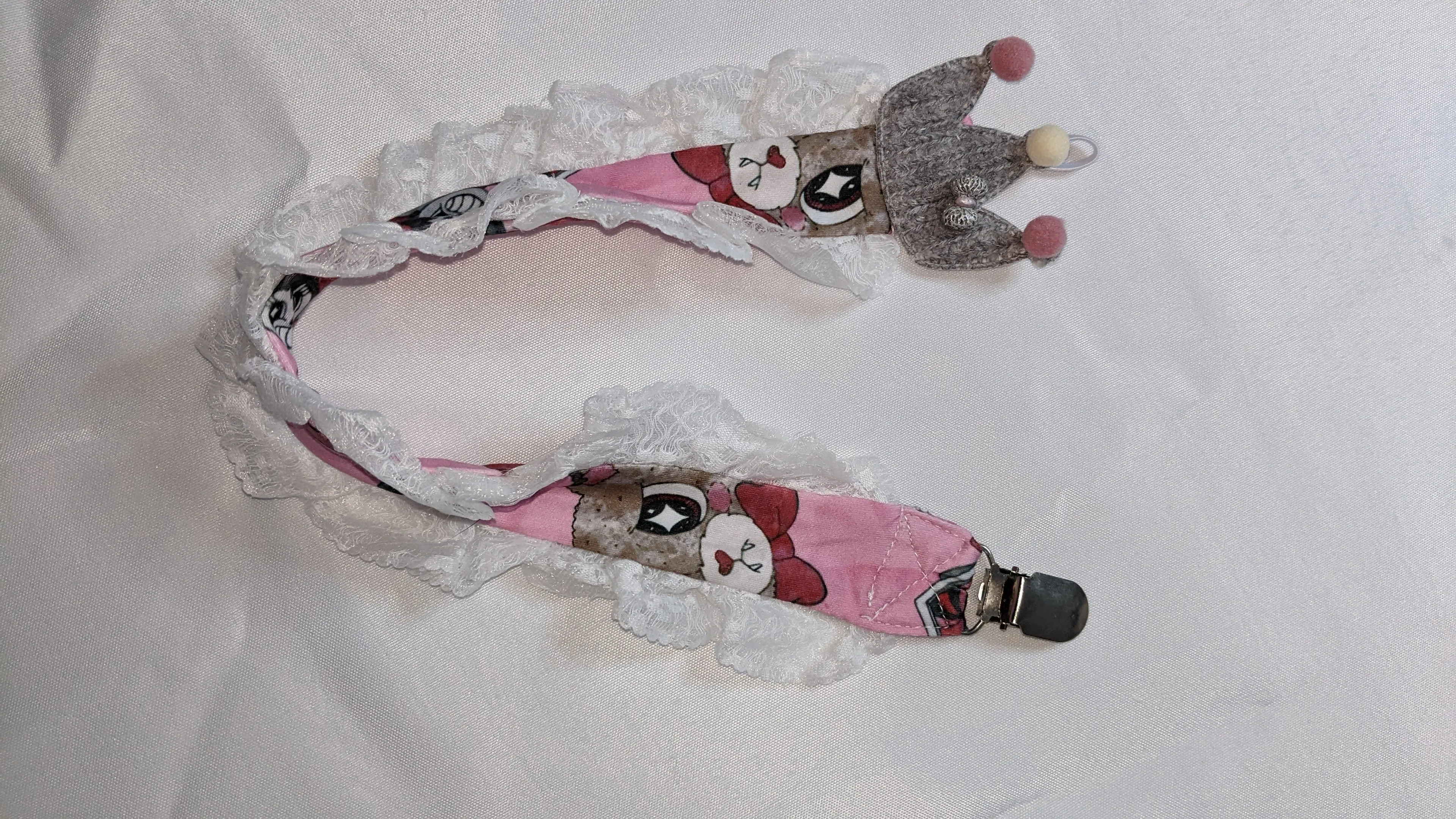 Misfit of Toys Plush Ruffle Deluxe Pacifier Clip