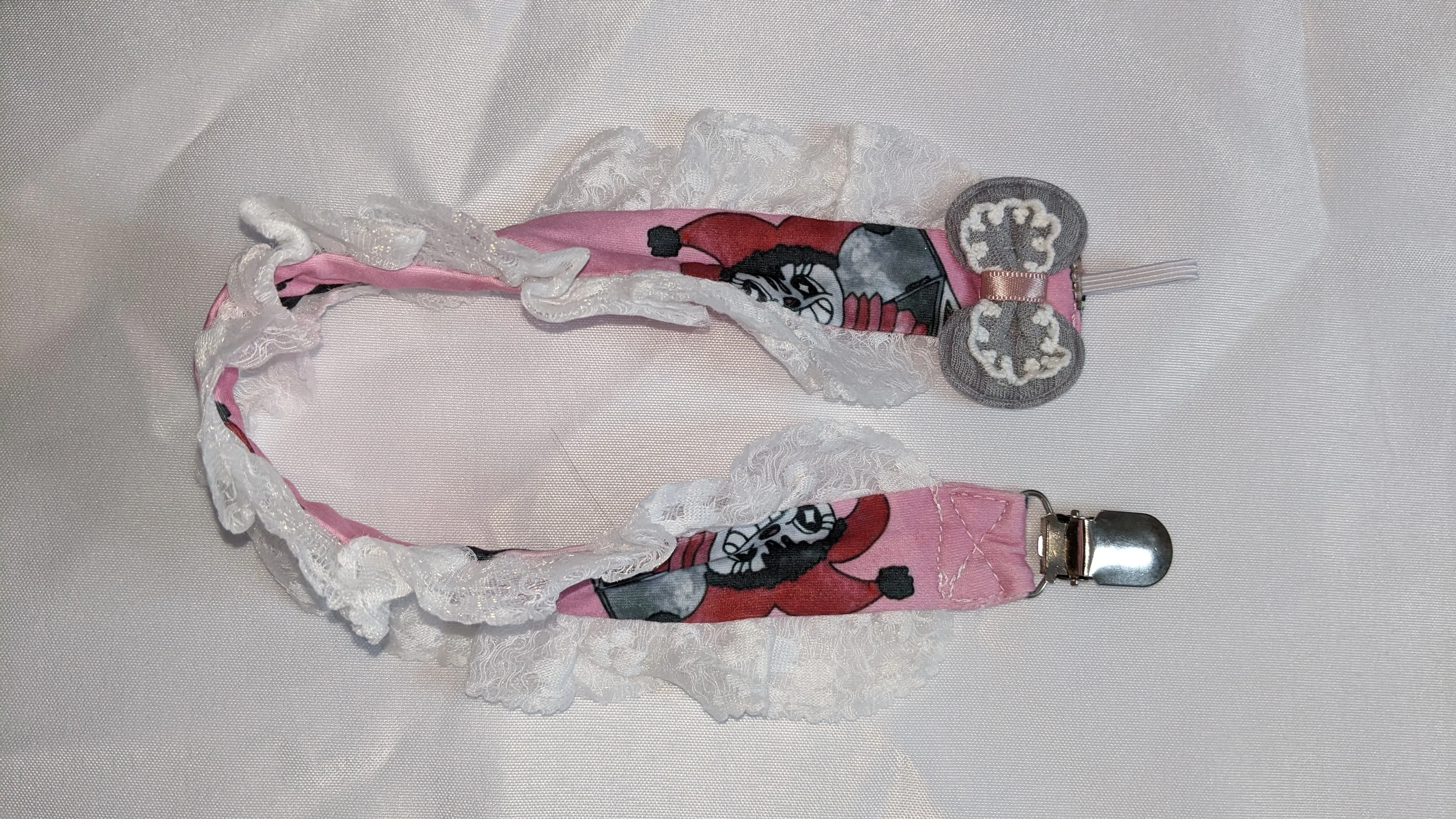 Misfit of Toys Plush Ruffle Deluxe Pacifier Clip
