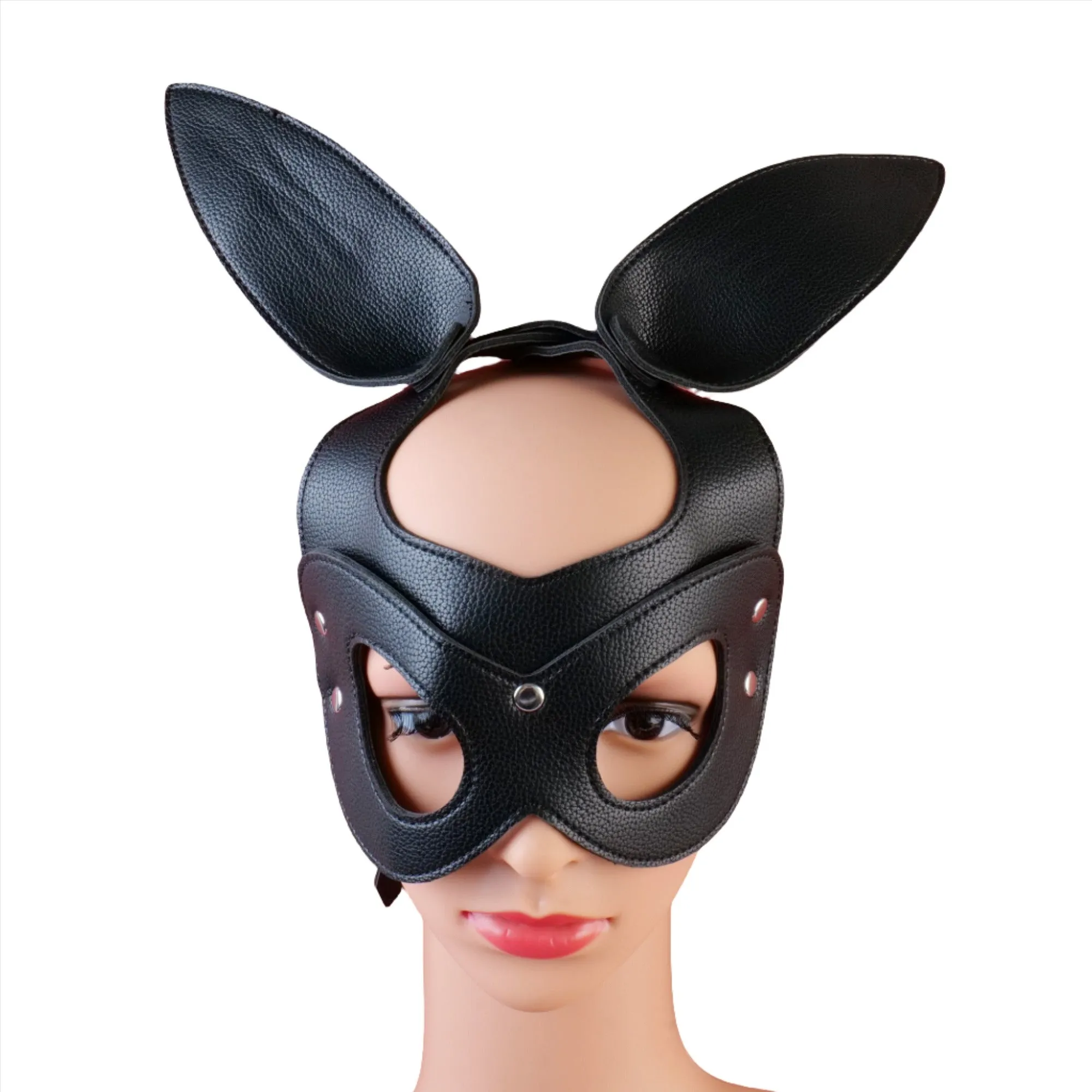 Mystim Soft Lux Fetish Bunny Mask | Organic Tanned Leather | Adjustable