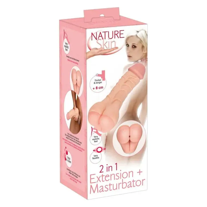 Nature Skin 2 in 1 Penis Extender & Butt Masturbator by You2Toys