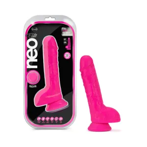 Neo Elite -9-inch Silicone Dual-density Cock - Neon Pink