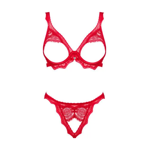 Obsessive Bergamore Bra and Thong Red