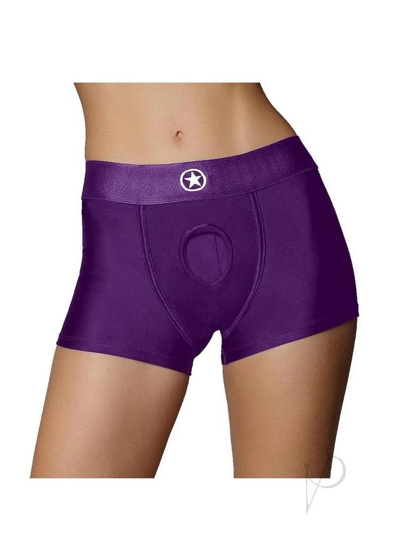 Ouch Vibe Strap On Boxer Xs/sm Purple
