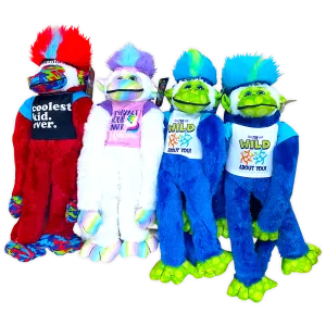 Plush Mohawk Monkey - 8 Pieces Per Pack 41606