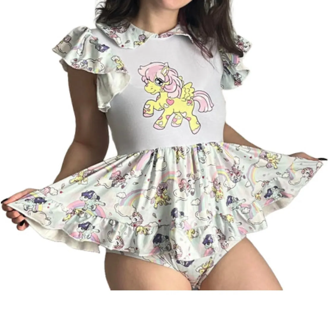 Prancing Ponies Romper Dress
