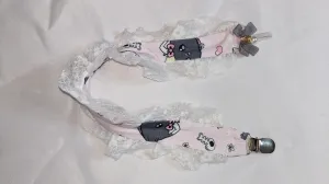 Princess Kitty Plush Ruffle Deluxe Pacifier Clip
