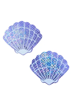 Purple Shell Mermaid Nipple Pasties