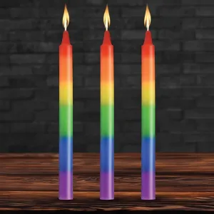 Rainbow Drip Candles 3pk by XR