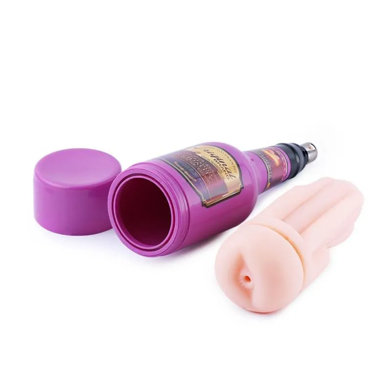 Realistic Anal Male Masturbator Purple Beer Mug Sex Cup For 3XLR Sex Machine