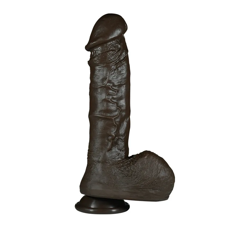 Realistic Black Dildo Suction Cup Butt Plug - Big Testicle Anal Sex Toys for Women Lesbian