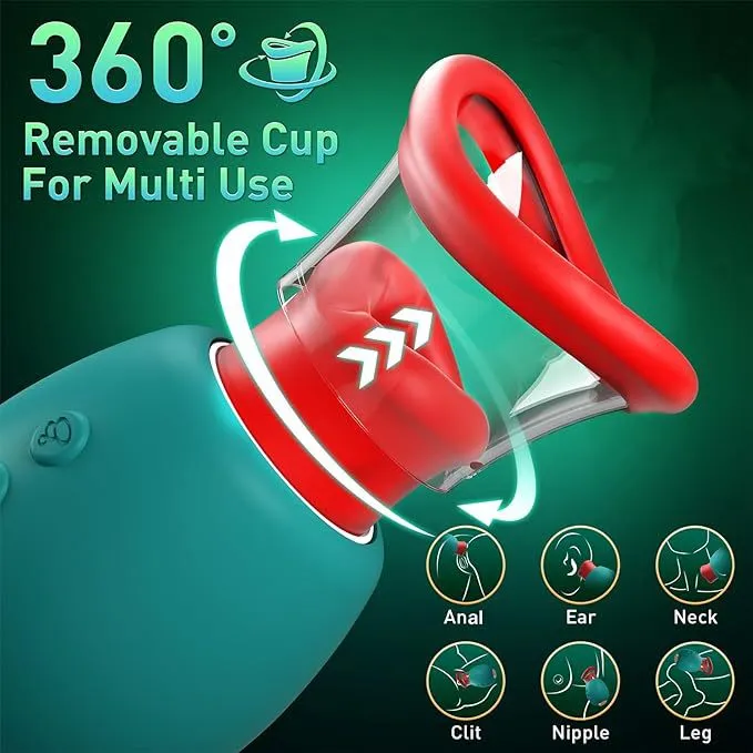 Removable Mouth Clit Stimluator - Cherry Oral Sucking Tongue Licking Women Sex Toy