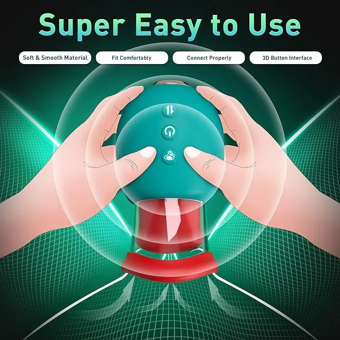 Removable Mouth Clit Stimluator - Cherry Oral Sucking Tongue Licking Women Sex Toy