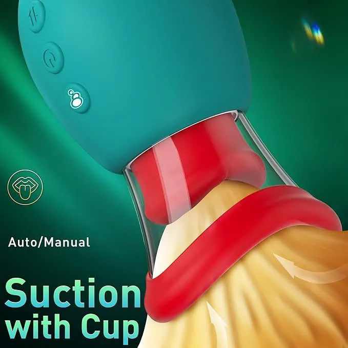 Removable Mouth Clit Stimluator - Cherry Oral Sucking Tongue Licking Women Sex Toy