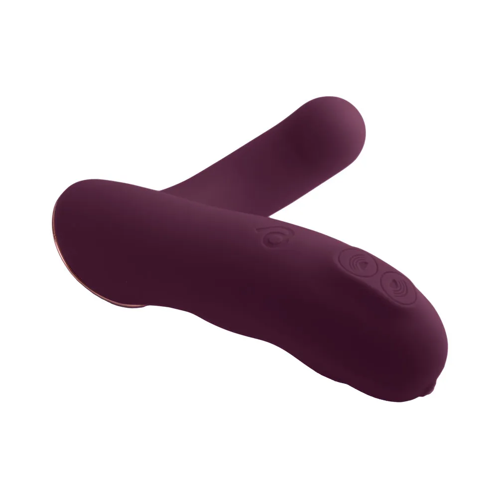 Rocks-Off Gemini Dual Stimulator Burgundy